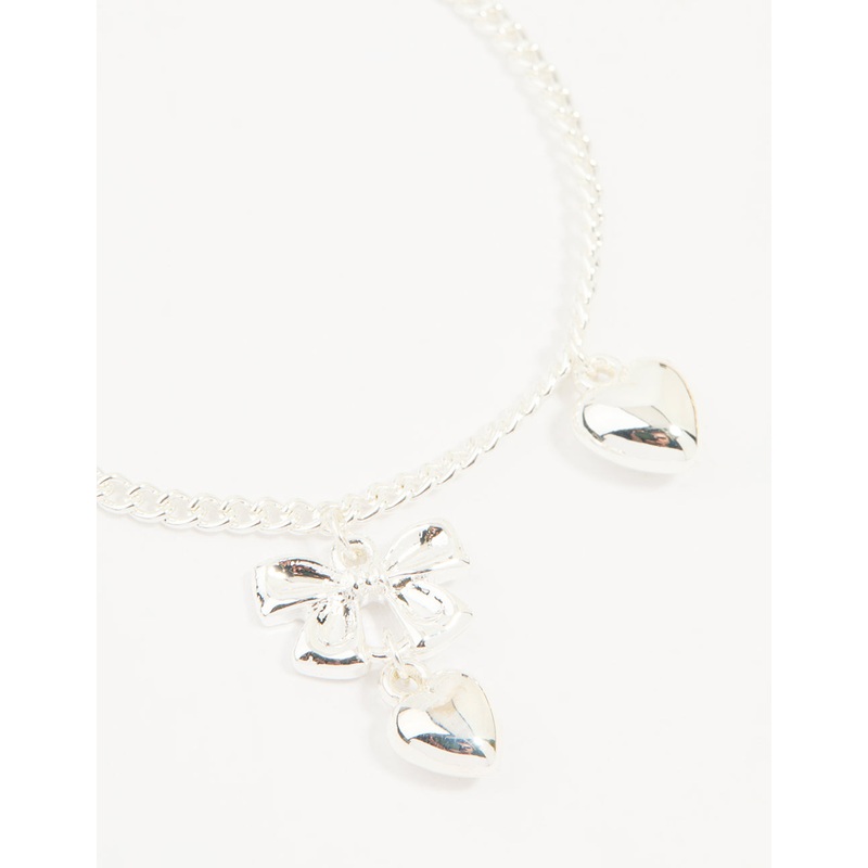 Mixed Metals Bow & Heart Bracelets 2-Pack