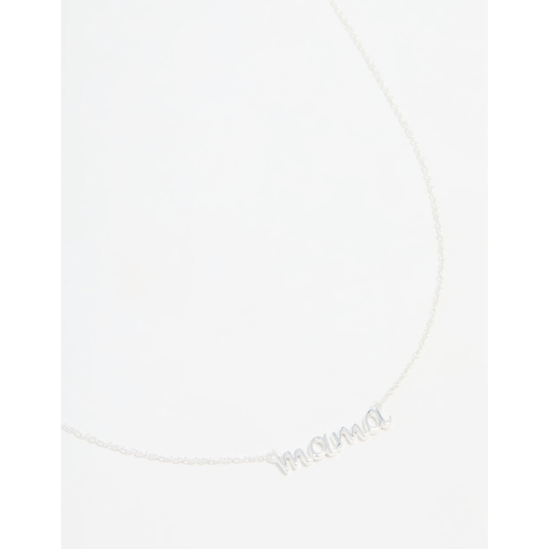 Sterling Silver Mama Pendant Necklace