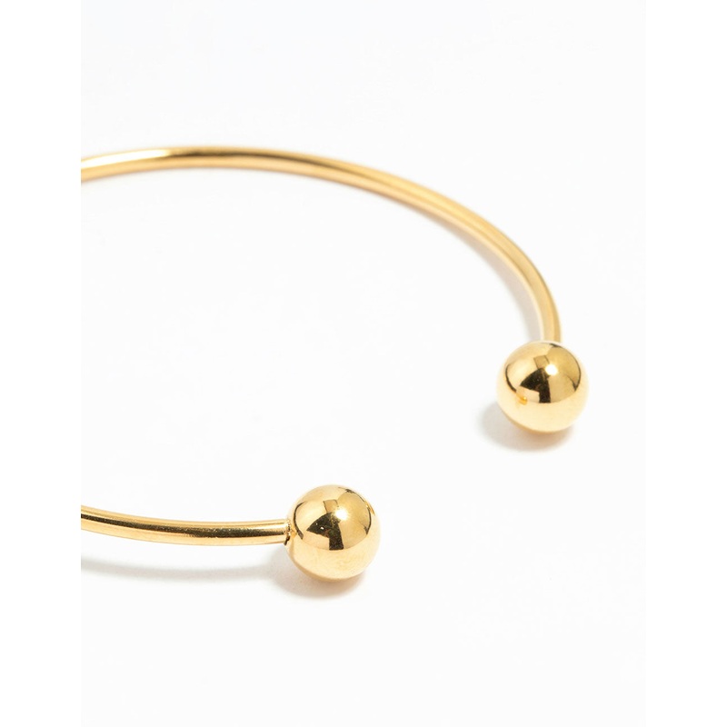 Waterproof Gold Plated Stainless Steel Ball Wrist Cuff