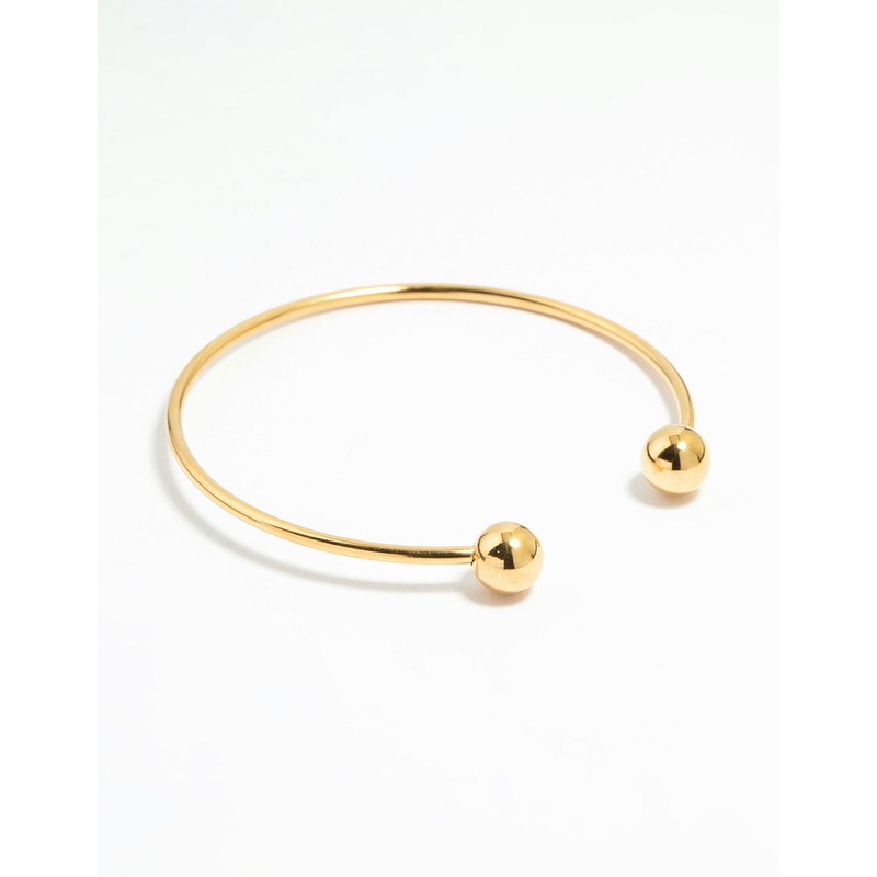 Waterproof Gold Plated Stainless Steel Ball Wrist Cuff