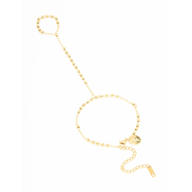 Waterproof Gold Plated Stainless Steel Discs Hand Chain