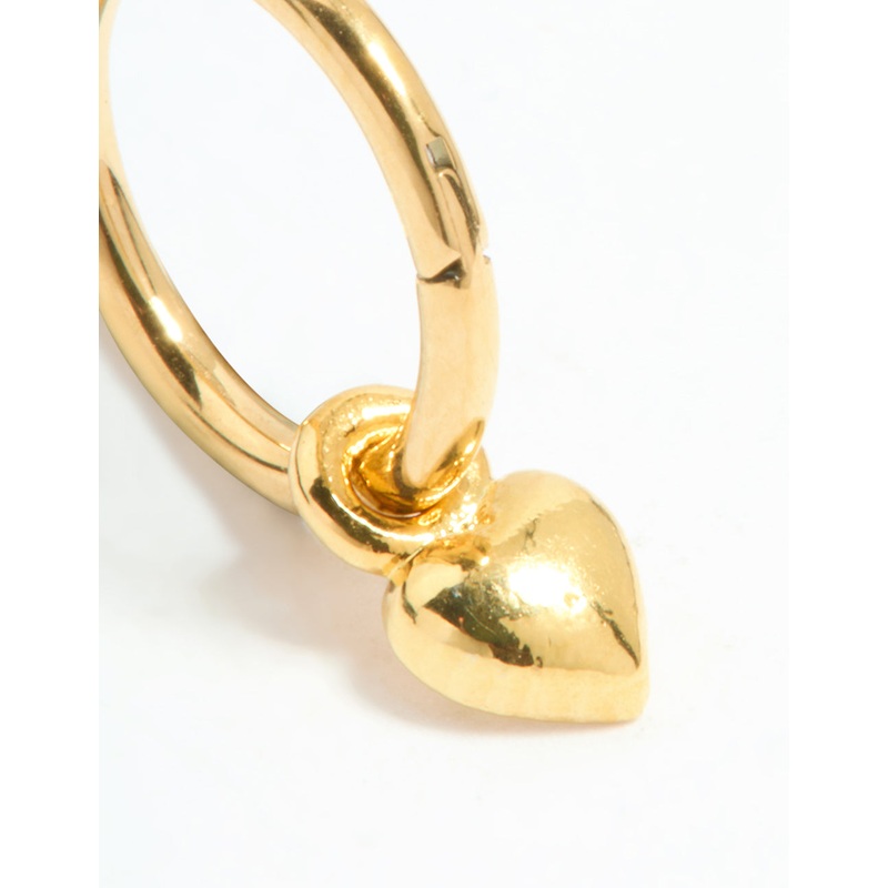 Gold Plated Surgical Steel Micro Heart Clicker
