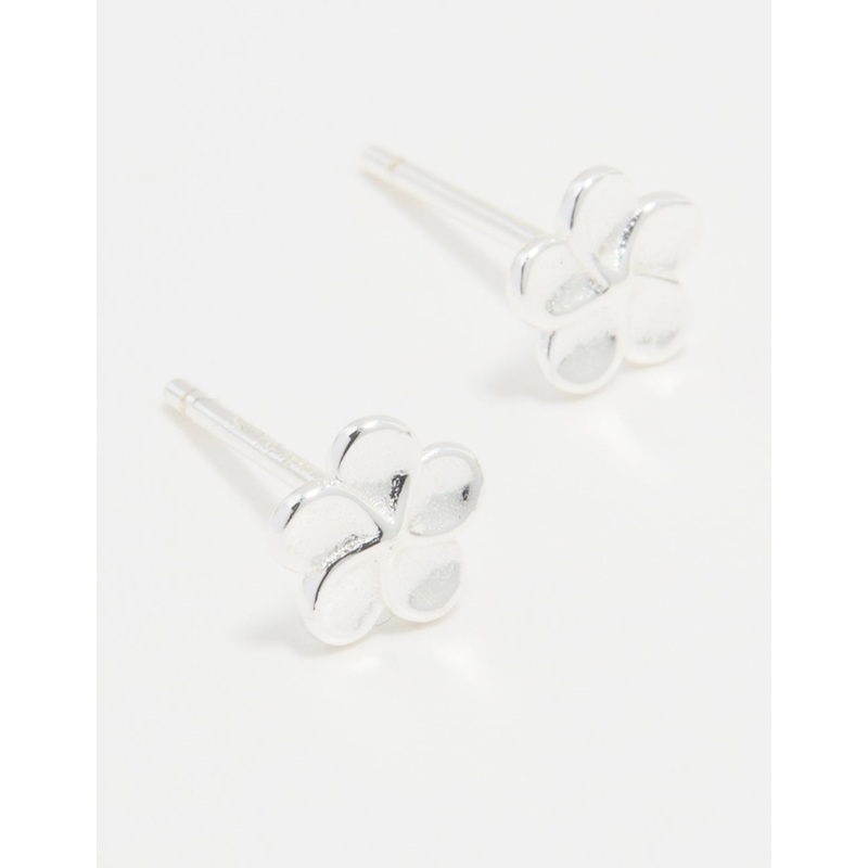 Sterling Silver Frangipani Stud Earrings