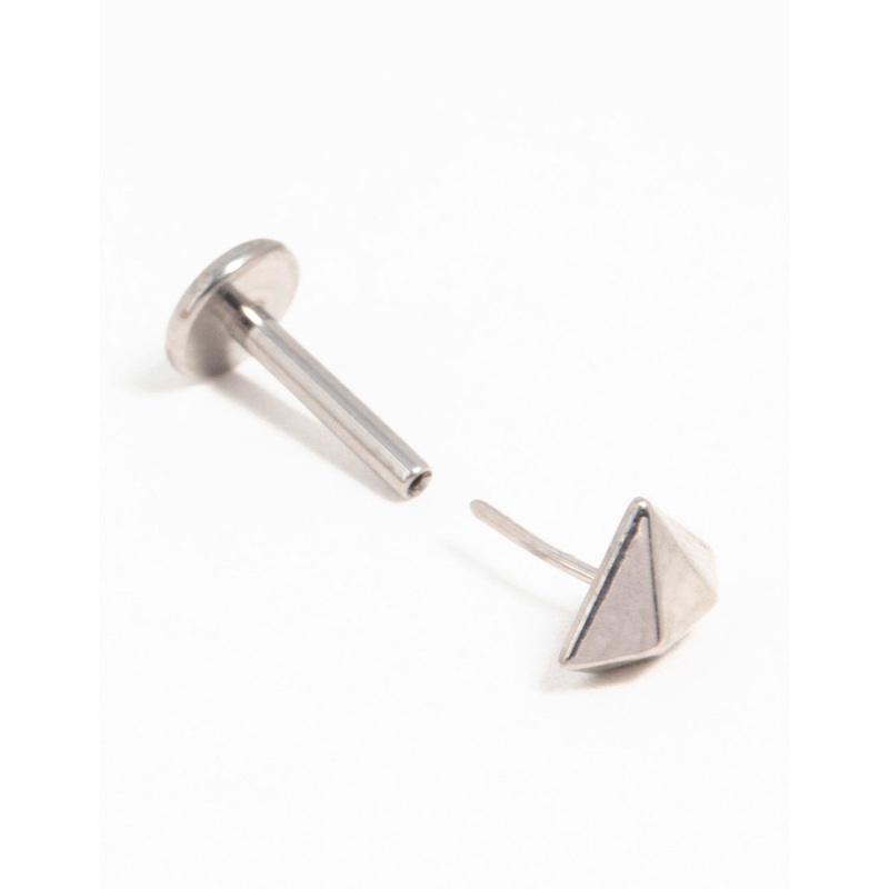 Titanium Diamond Shaped Flat Back Stud