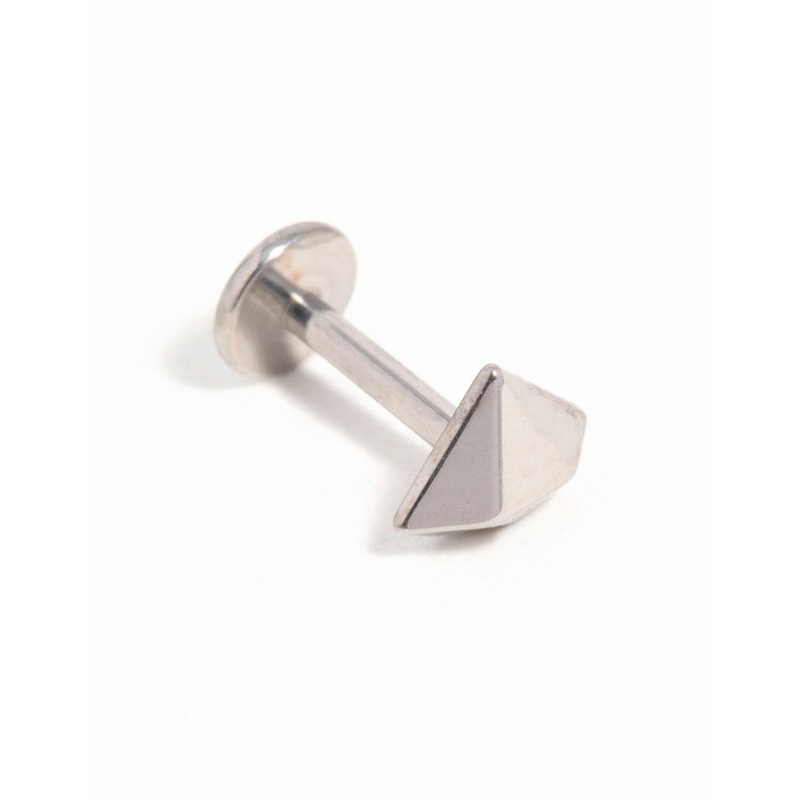 Titanium Diamond Shaped Flat Back Stud