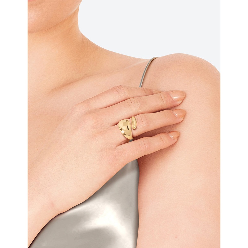 Gold Plated Bold Wrapped Ring|SM|ML
