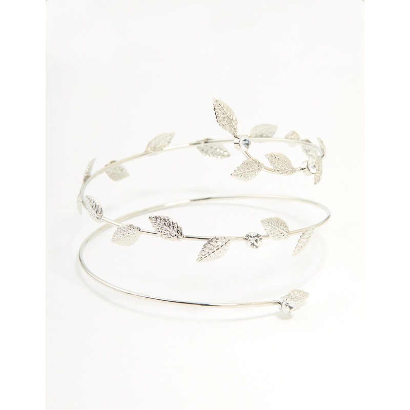 Silver Leaf Wrap Arm Cuff