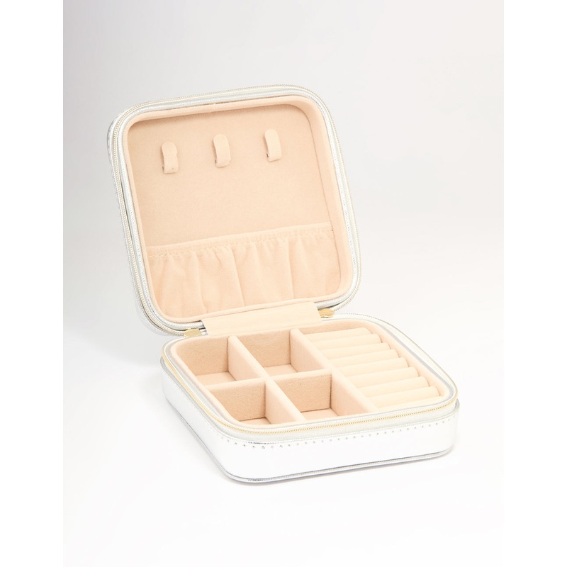 Silver Diamante Rectangular Belt