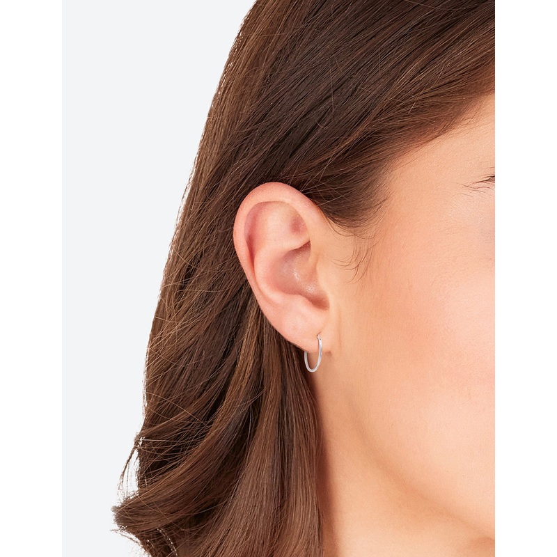 Sterling Silver 16mm Hoop Earrings