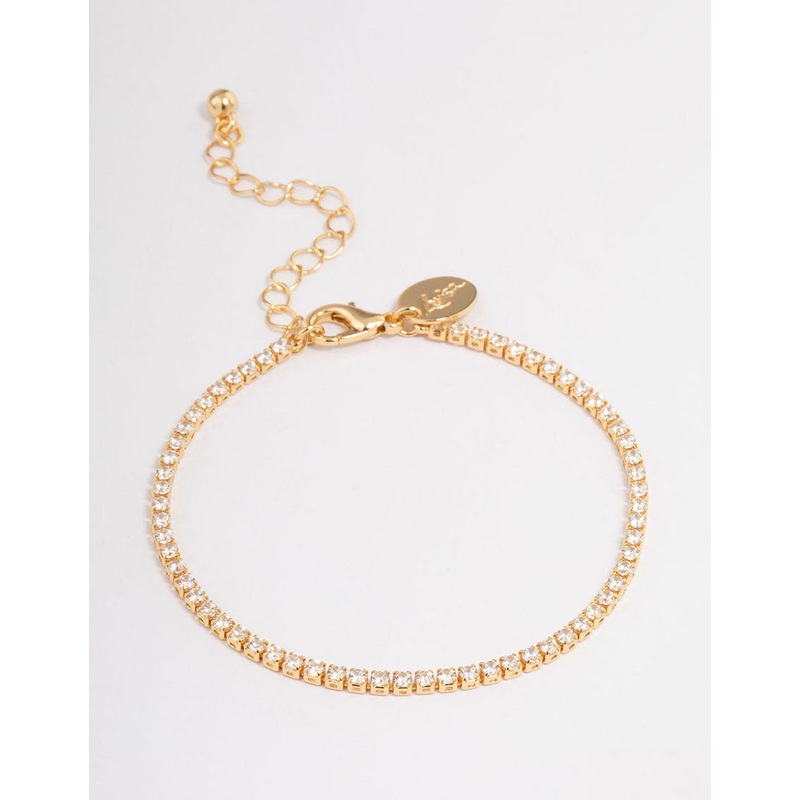 Gold Plated Small Round Tennis Bracelet
