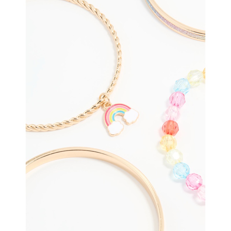 Kids Gold Bangles 5-Pack