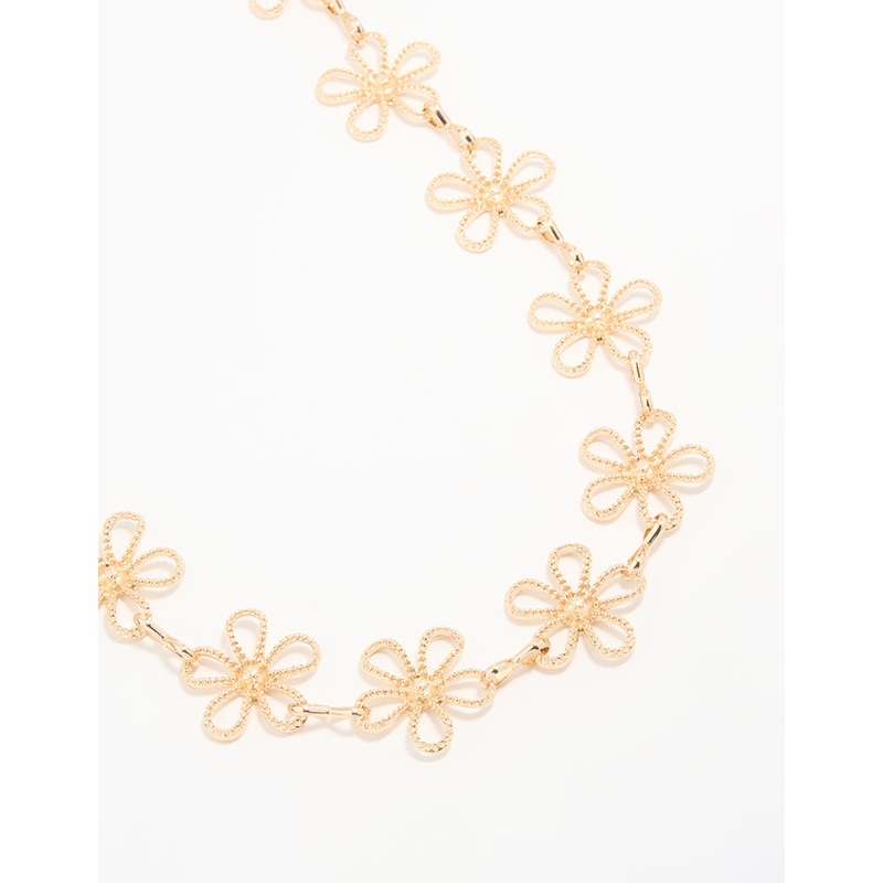 Gold Daisy Outline Belt