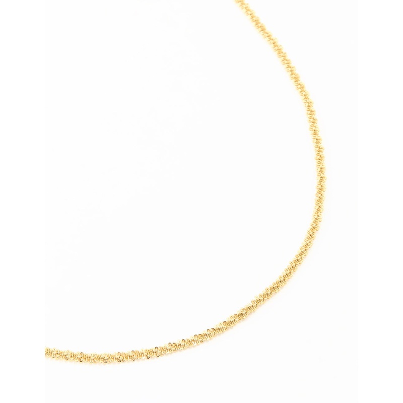 Waterproof Gold Plated Stainless Steel Twisted Short Chain Necklace