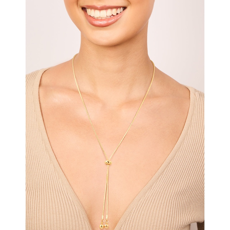 Gold Plated Adjustable Toggle Y-Necklace