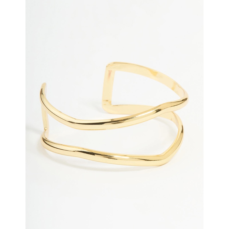 Gold Plated Open Wire Wrist Cuff