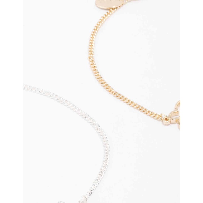 Mixed Metal Double Butterfly Bracelet