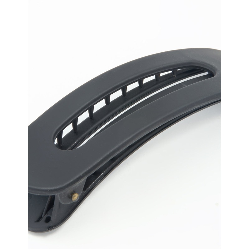 Black Oval Hair Slide Clip