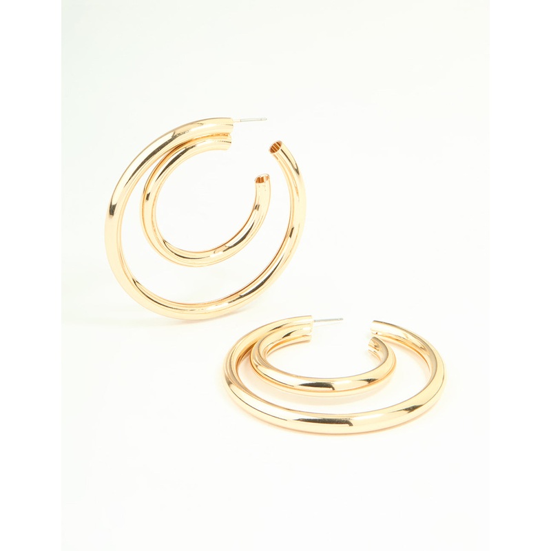 Gold Double Inner Hoop Earrings