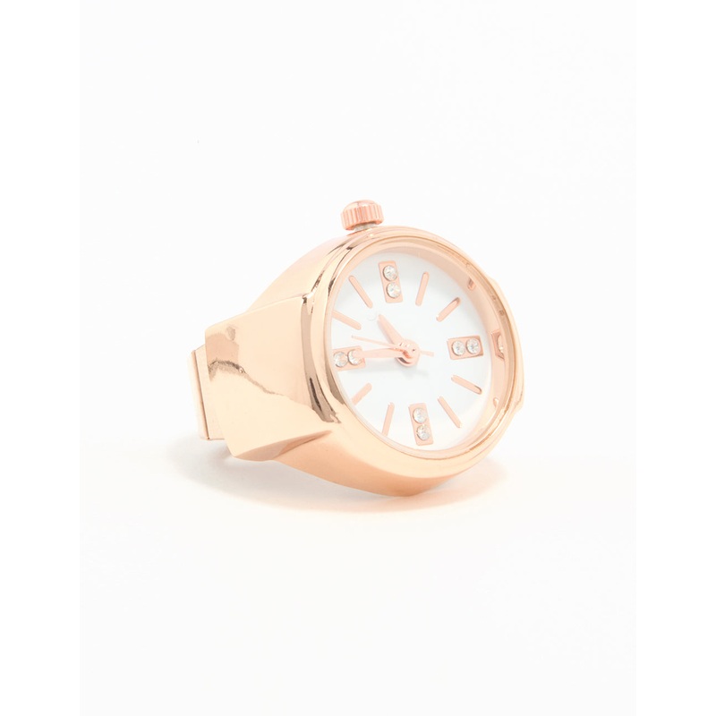 Rose Gold Statement Watch Ring