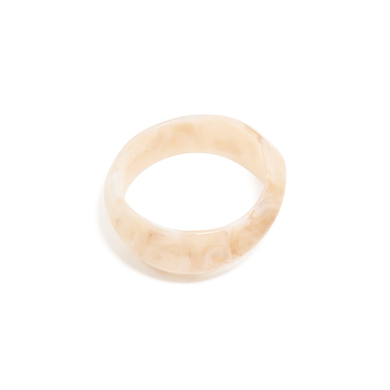 White Acrylic Marble Thick Bangle