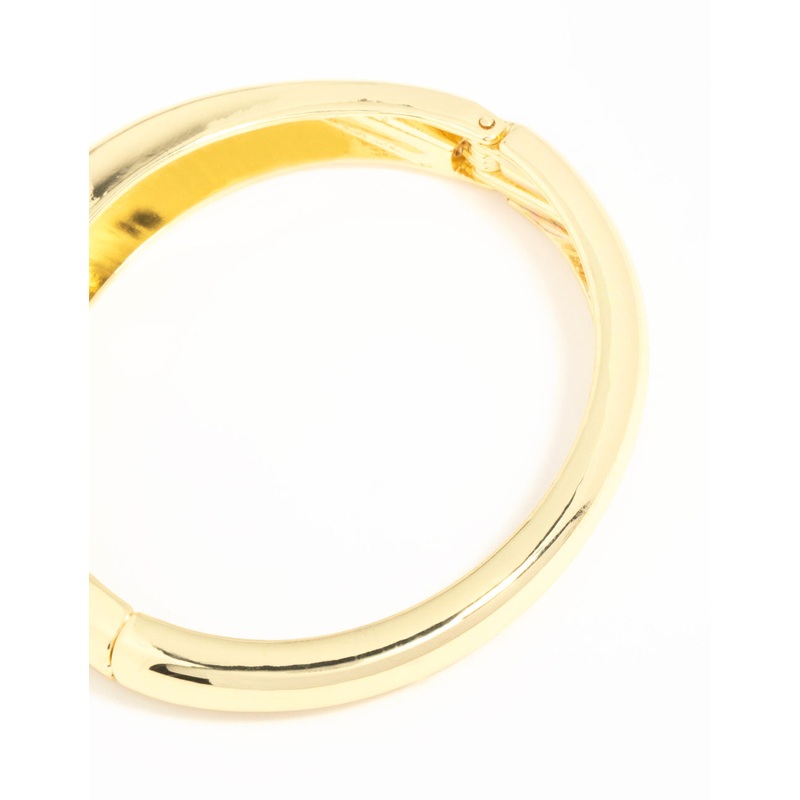 Gold Plated Bold Hinge Bangle