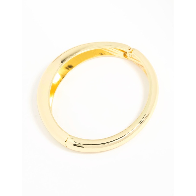 Gold Plated Bold Hinge Bangle