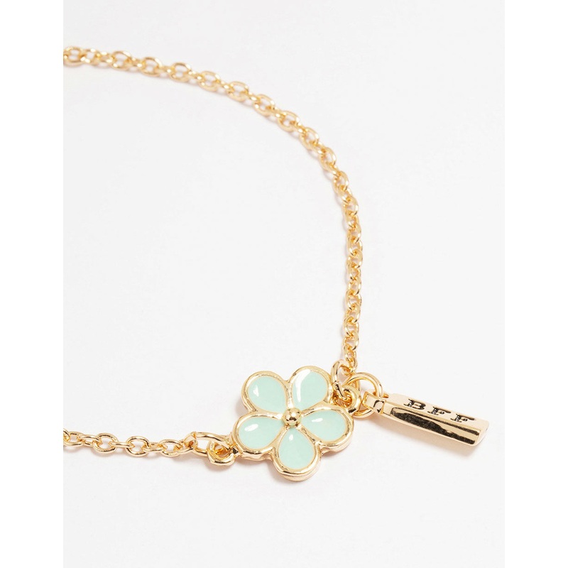 Kids Gold Flower Best Friends Bracelets 3-Pack