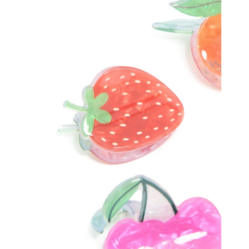 Acrylic Mini Fruit Claw Clips 4-Pack