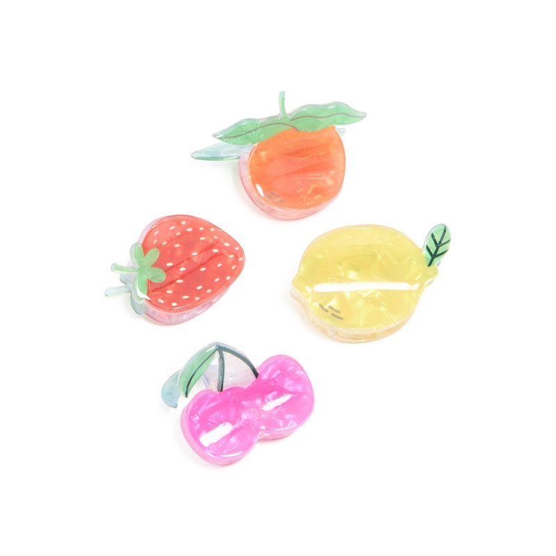 Acrylic Mini Fruit Claw Clips 4-Pack