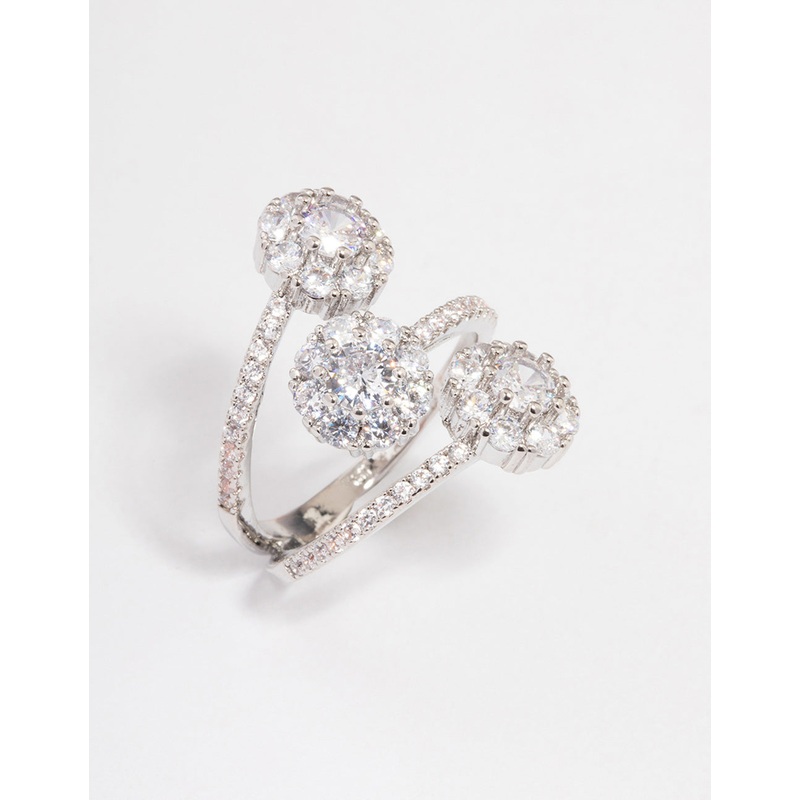 Silver Round Three Tier Ring|SM|ML