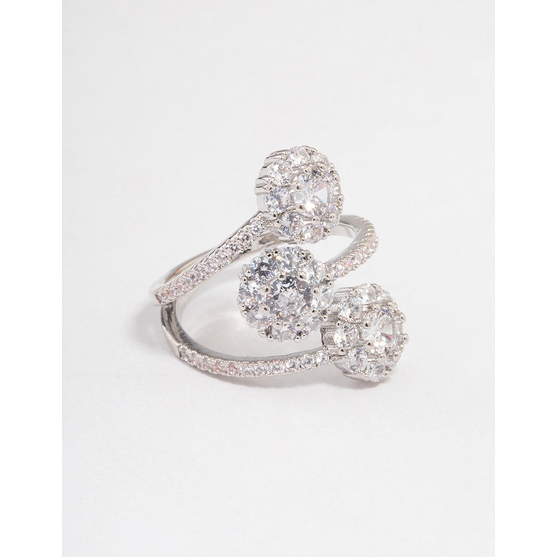 Silver Round Three Tier Ring|SM|ML