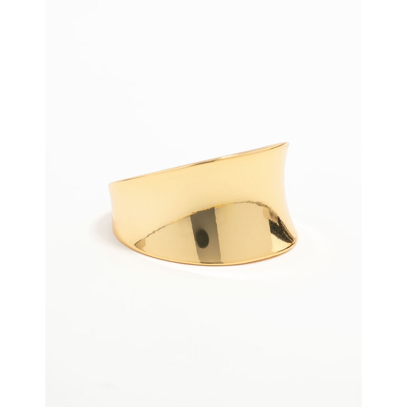 Waterproof Gold Plated Stainless Steel Chunky Ring