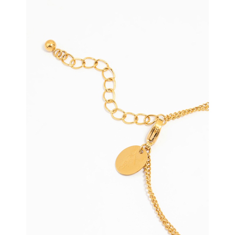 Waterproof Gold Plated Stainless Steel Heart Bracelet