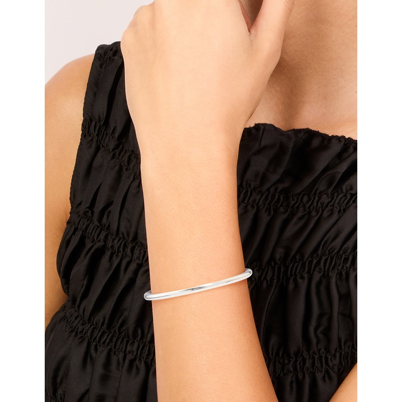 Waterproof Stainless Steel Simple Hinged Bangle