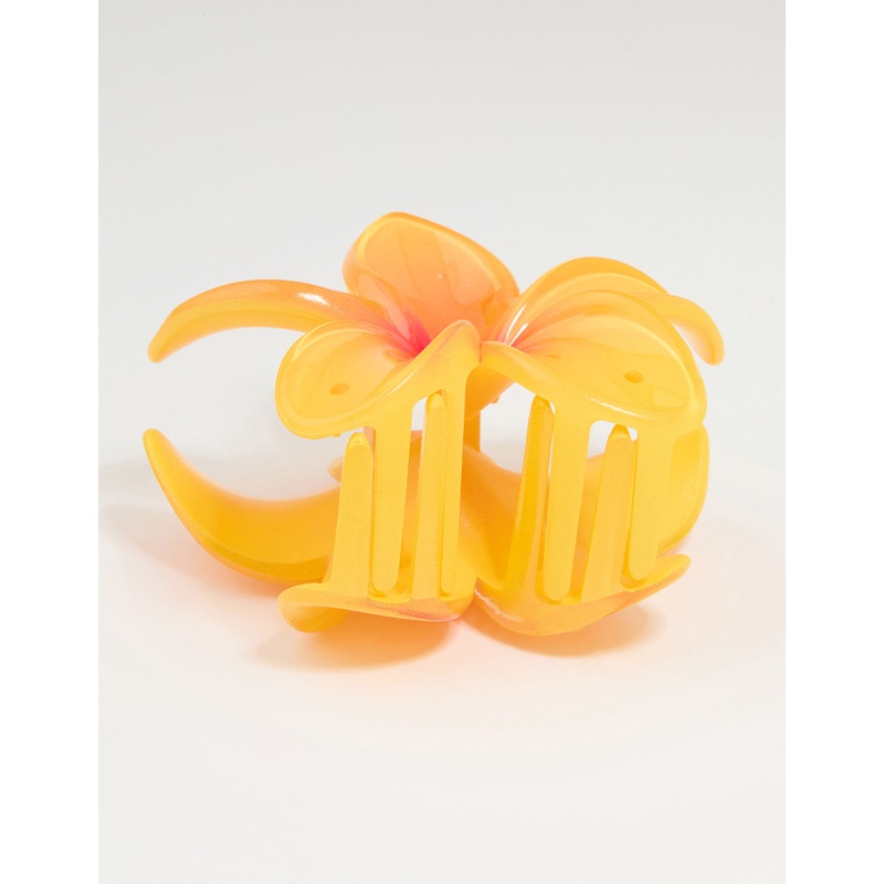 Yellow & Orange Ombre Frangipani Claw Clip