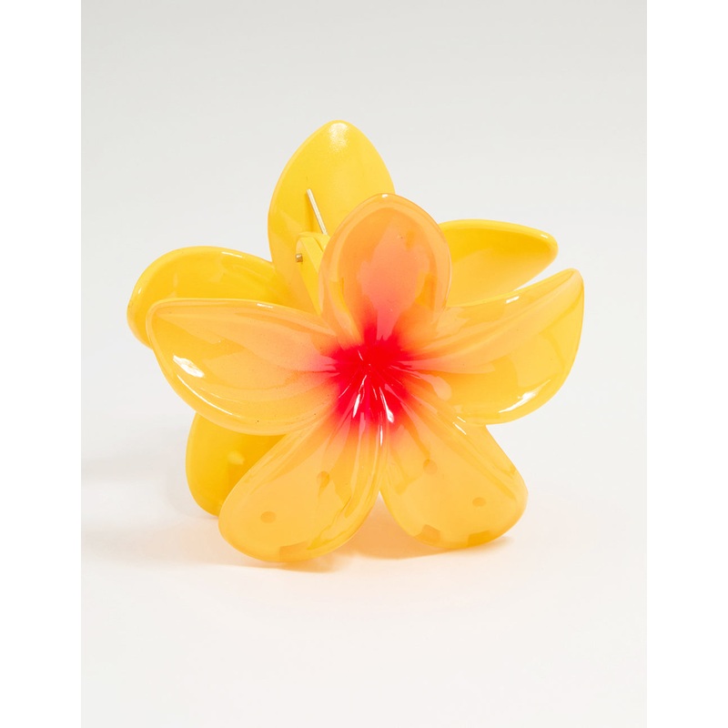 Yellow & Orange Ombre Frangipani Claw Clip