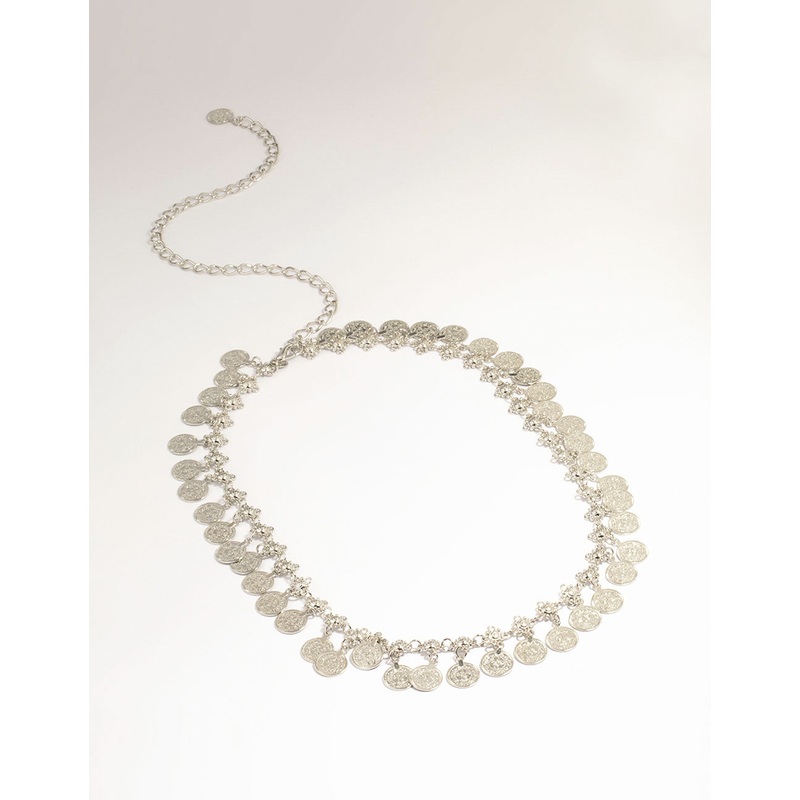 Silver Coin Charm Belt