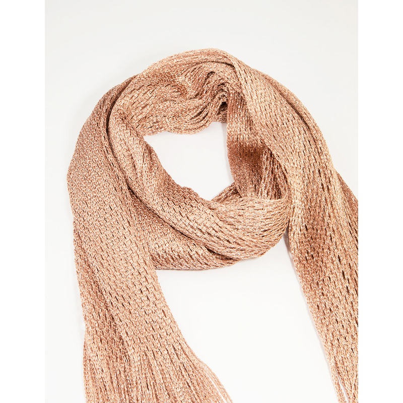 Rose Glitter Fabric Draped Scarf