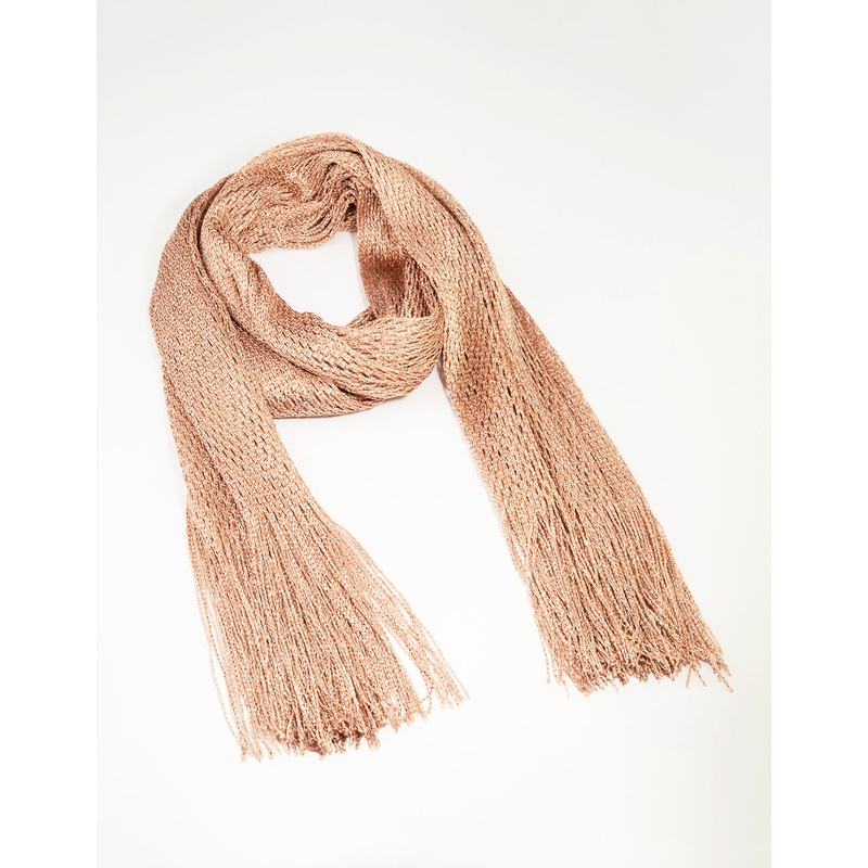 Rose Glitter Fabric Draped Scarf