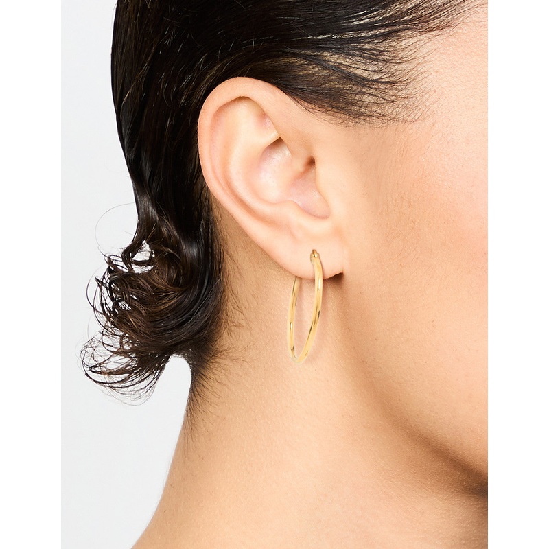 Waterproof Gold Plated Stainless Steel Fine Hoop Earrings