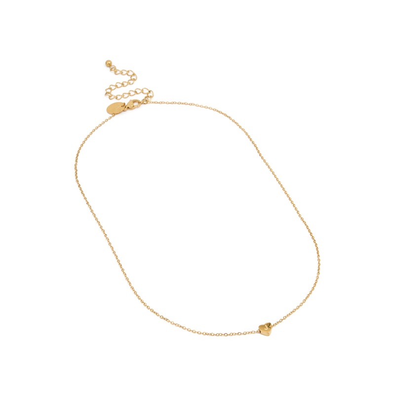 Waterproof Gold Plated Stainless Steel Mini Heart Letter J Necklace