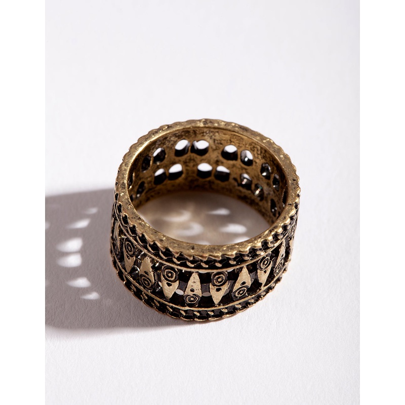 Gold Boho Band Ring|SM|ML