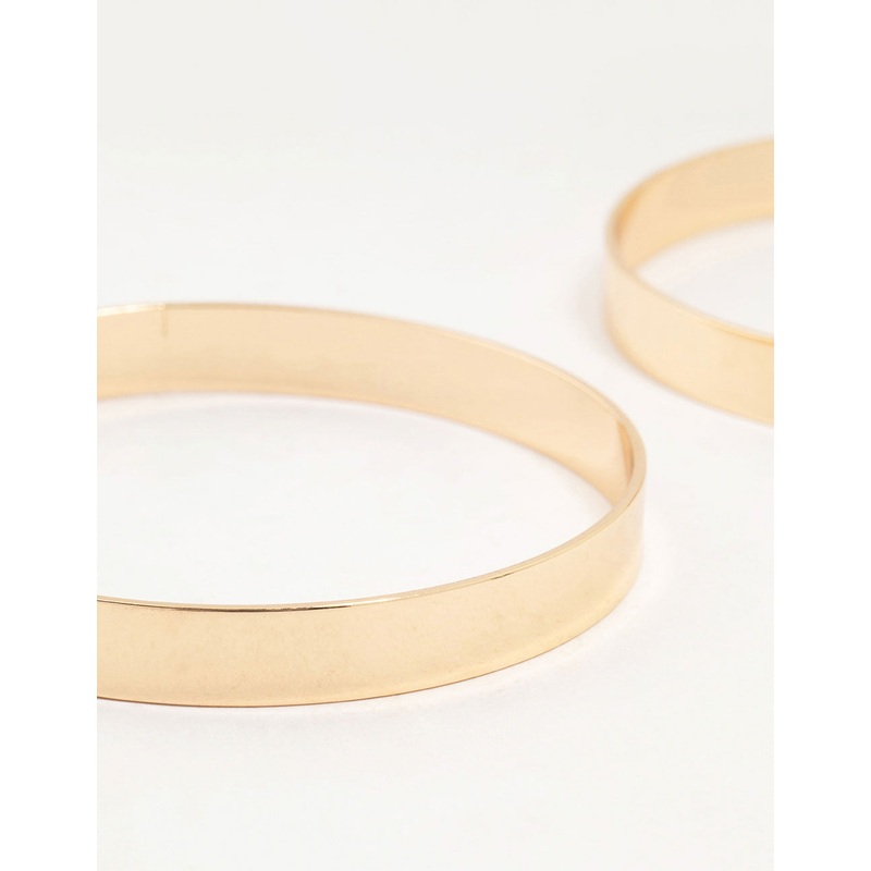 Gold Flat Bangles 2-Pack