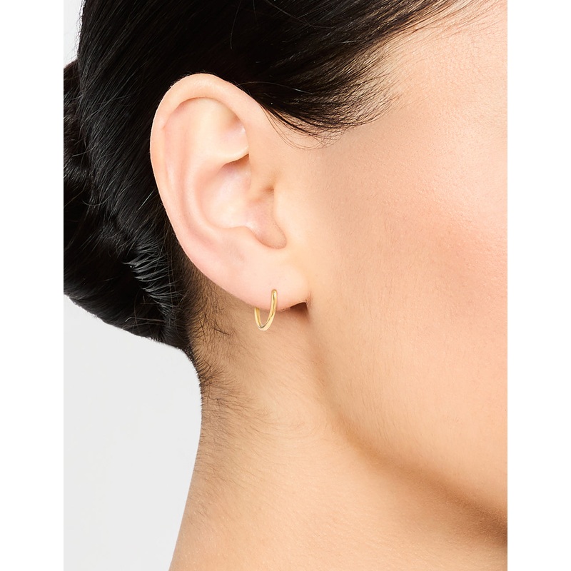 Waterproof Gold Plated Stainless Steel Sleeper Earrings 10 MM