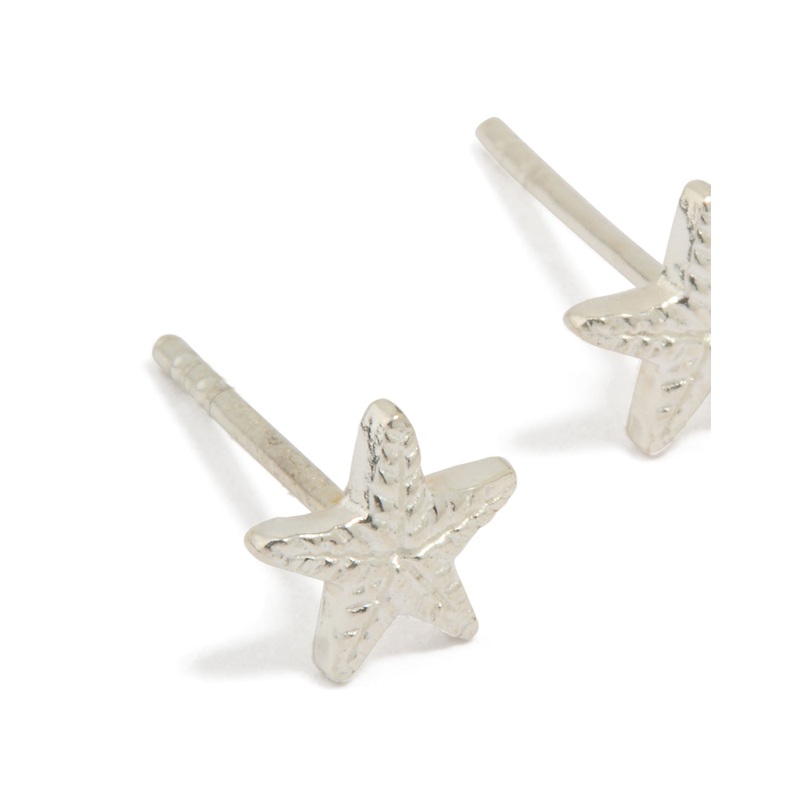 Sterling Silver Starfish Stud Earrings