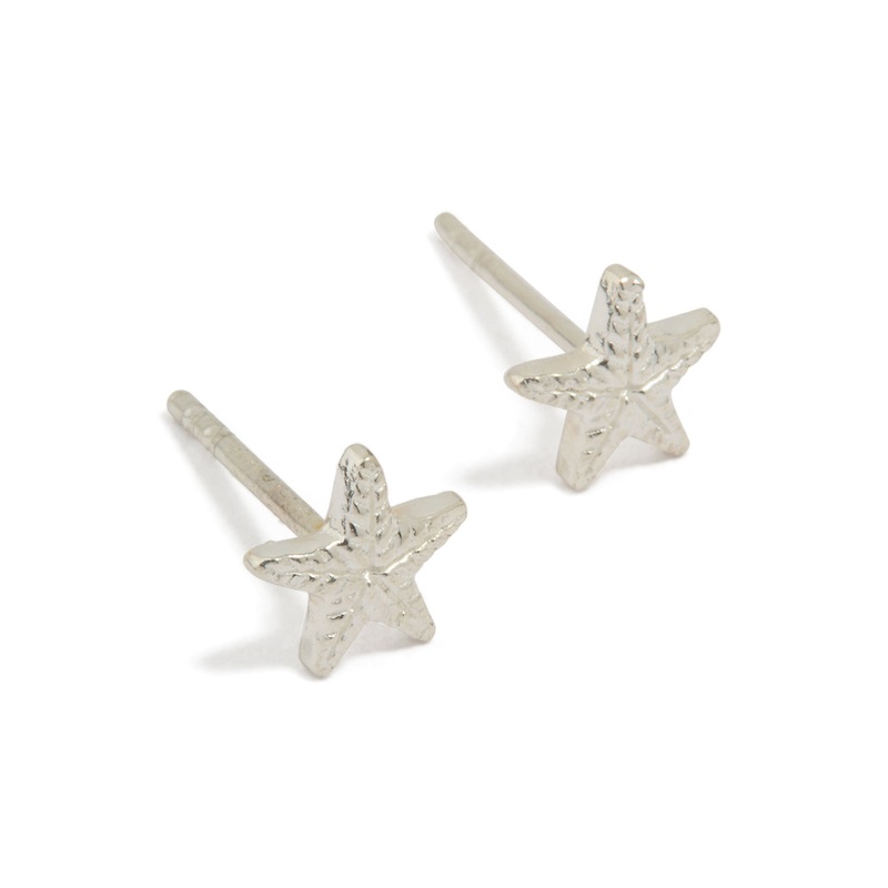 Sterling Silver Starfish Stud Earrings
