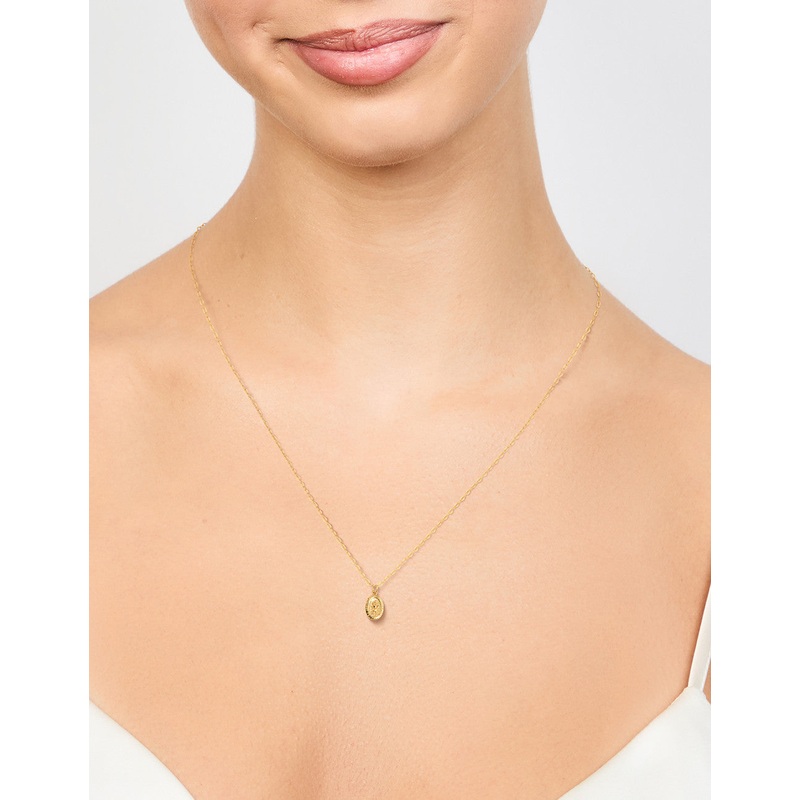 Gold Plated Sterling Silver St. Christopher Pendant Necklace