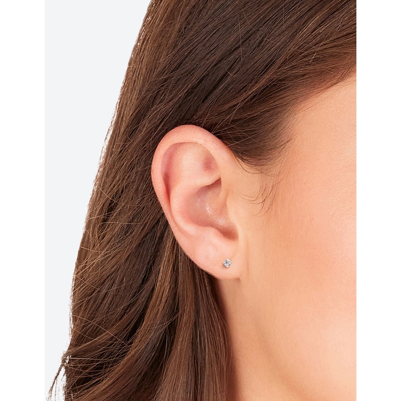 Sterling Silver Baby Carat Stud 2mm Earrings