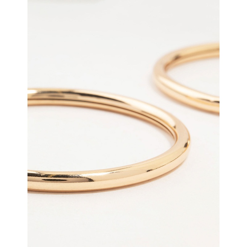 Gold Smooth Bangles 2-Pack