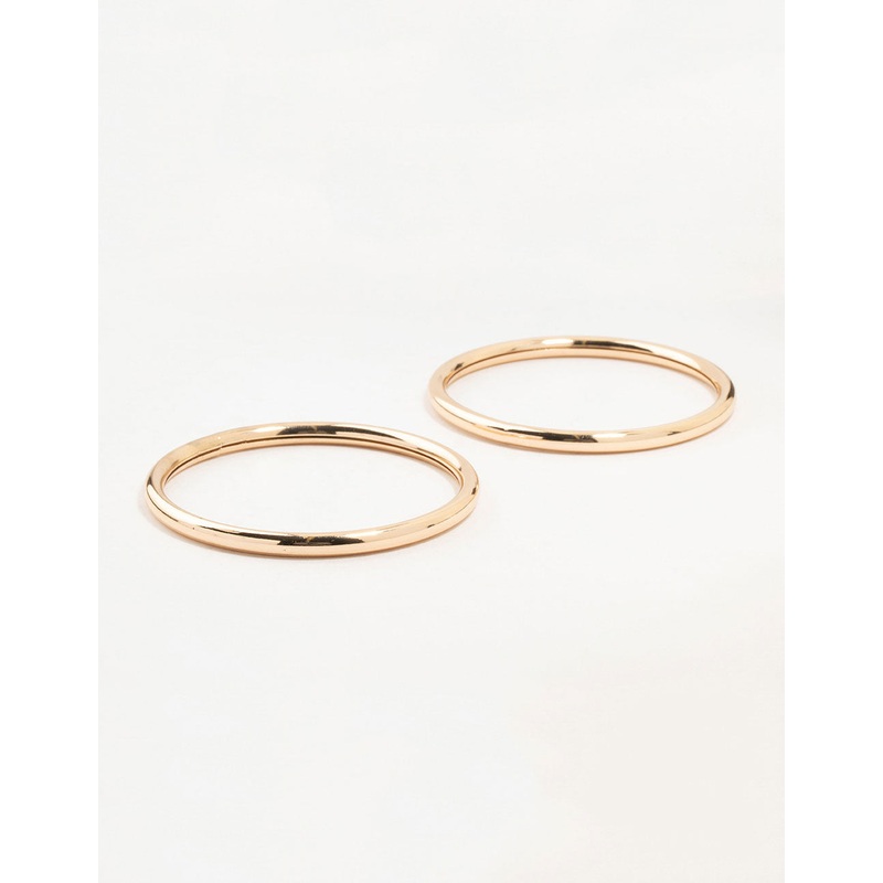 Gold Smooth Bangles 2-Pack